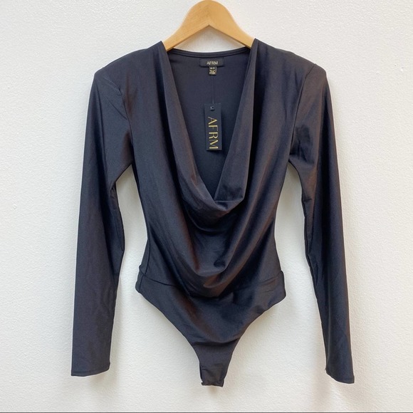 AFRM Tops - AFRM Women’s Bodysuit Long Sleeve Elegant Going Out Top Black XSmall New